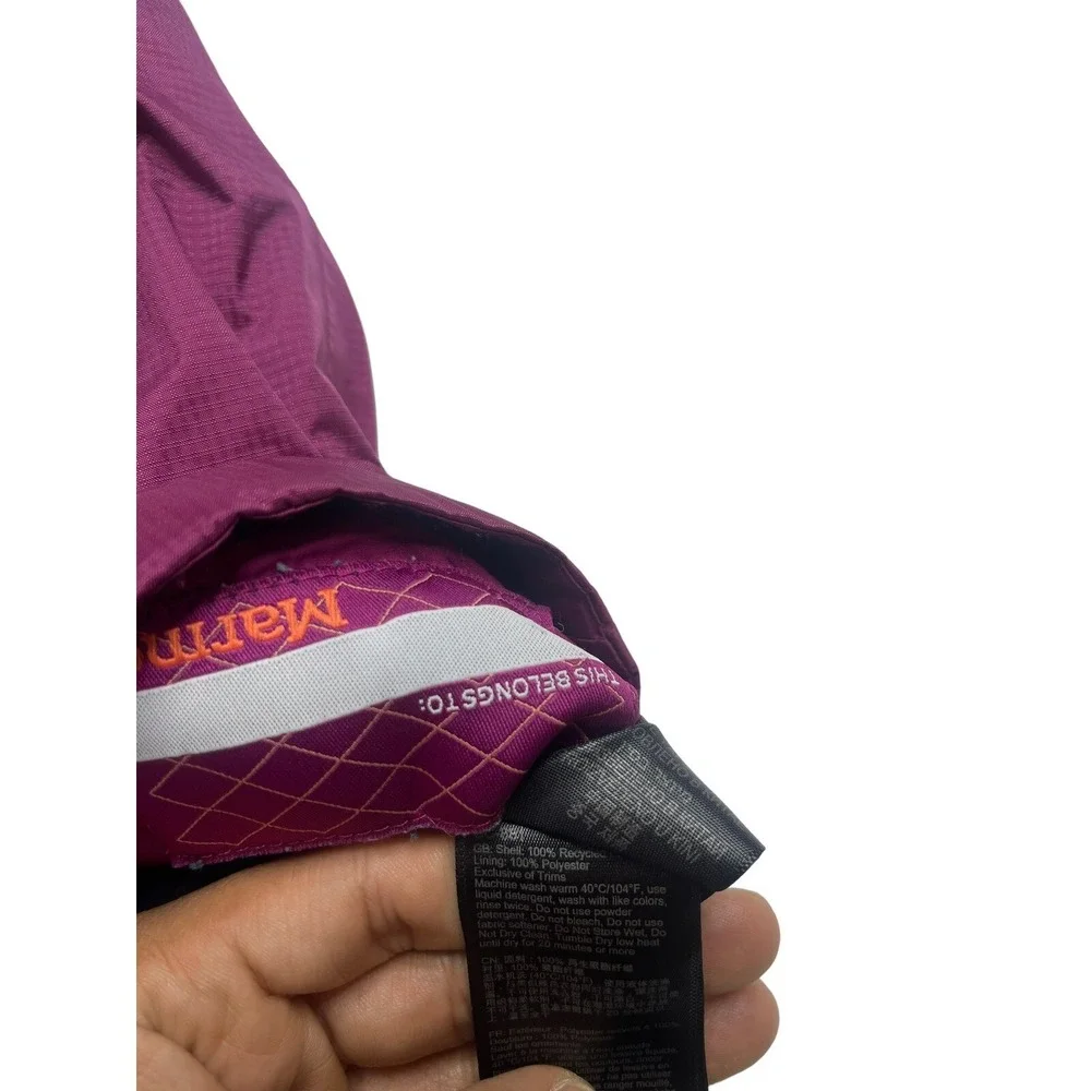 Marmot Girls Precip Eco Comp Ski Jacket Purple‎ Berry With Removable Fleece XL